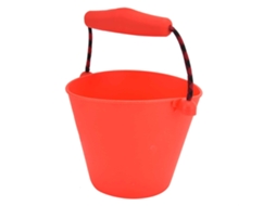 Mali balde Infantil de Praia Multifuncional de Silicone Dobrável para Areia e Água Vermelho 1,5l
