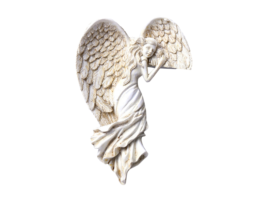 Escultura De Asas De Anjo Para Moldura De Porta Esquerda