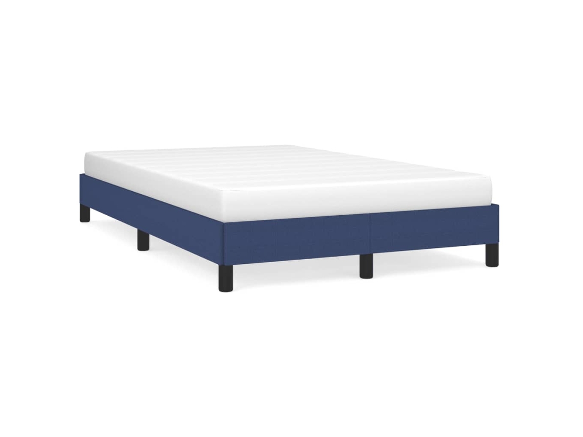 Bed Frame, Bed Frames Vidaxl Azul Tecido (120 X 190 Cm)