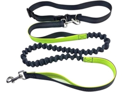 Trela Cinza Sem Pinos, com Cinto Ajustável e Corda Elástica, para Correr, Costuras Refletoras, Ergonômico, Uso Diário STELASPLEN