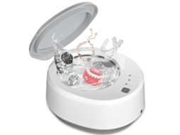 Limpador Ultrassônico De Aparelhos Ortodônticos 49khz, Limpador Ultrassônico Portátil De 340ml Para Joias (branco)