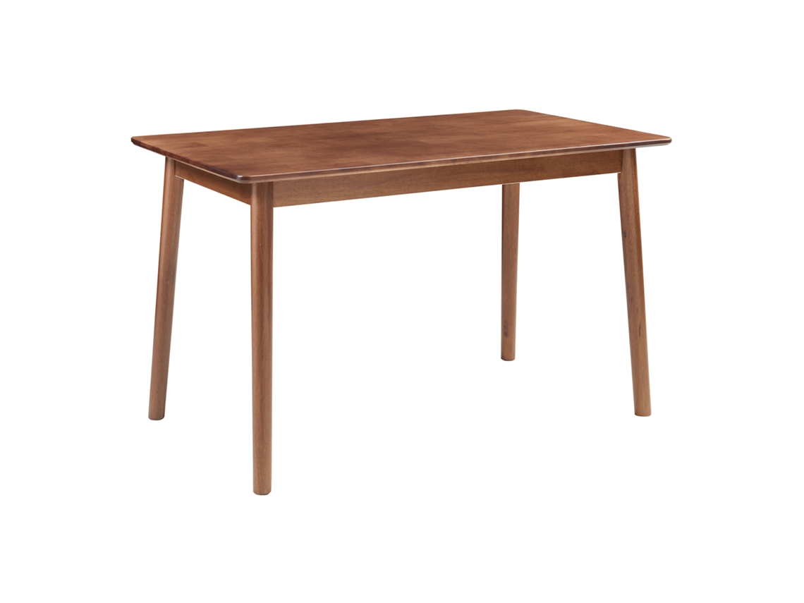 Mesa de jantar Klijori para 6 pessoas madeira 140x70x74 cm nogueira EN.CASA