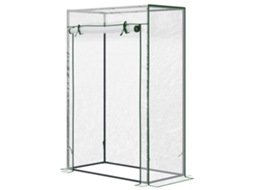 Fogão com suporte transparente dobrável e estrutura de lareira de jardim para cultivo de plantas, 100x50x150 cm