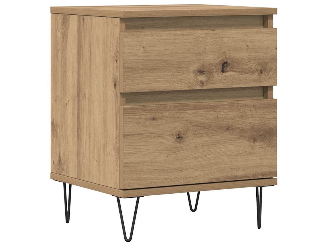 Bedside Cabinet, Bedside Cabinets Vidaxl Marrom Madeira Processada (n/a)