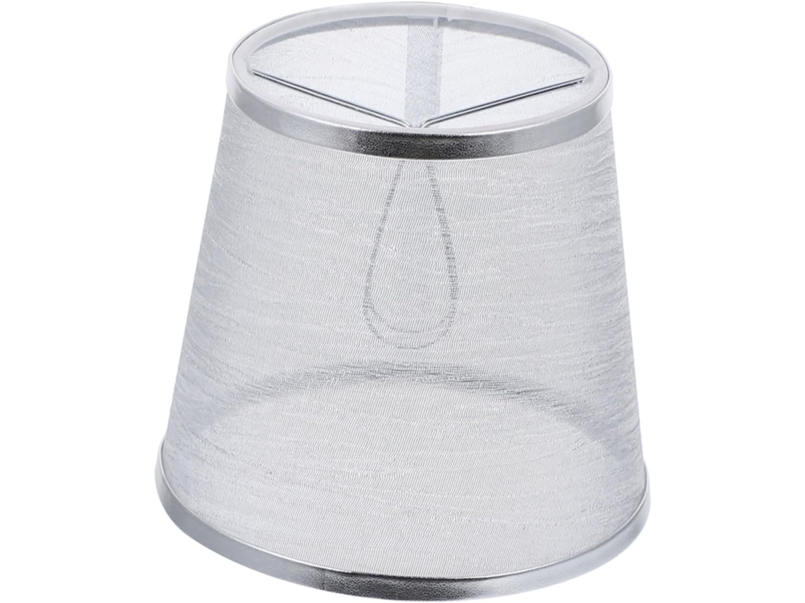 Abajur Decorativo Artesanal em Tecido Prateado Transparente e Leve para Luminária Diy. SFUSHOS