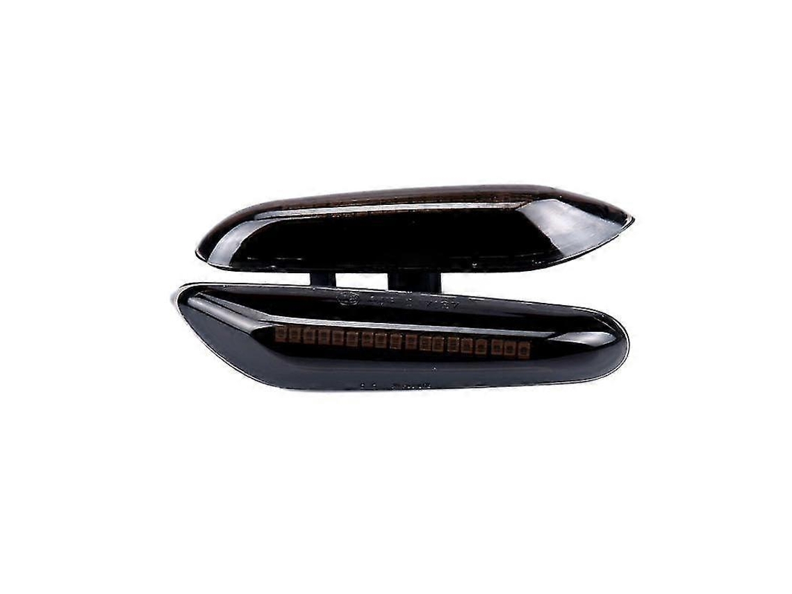 2pcs Led Dynamic Turn Signal Light Side Marker Sequential Blinker Lamp For - E46 E36 E60 E61 E90 E91black
