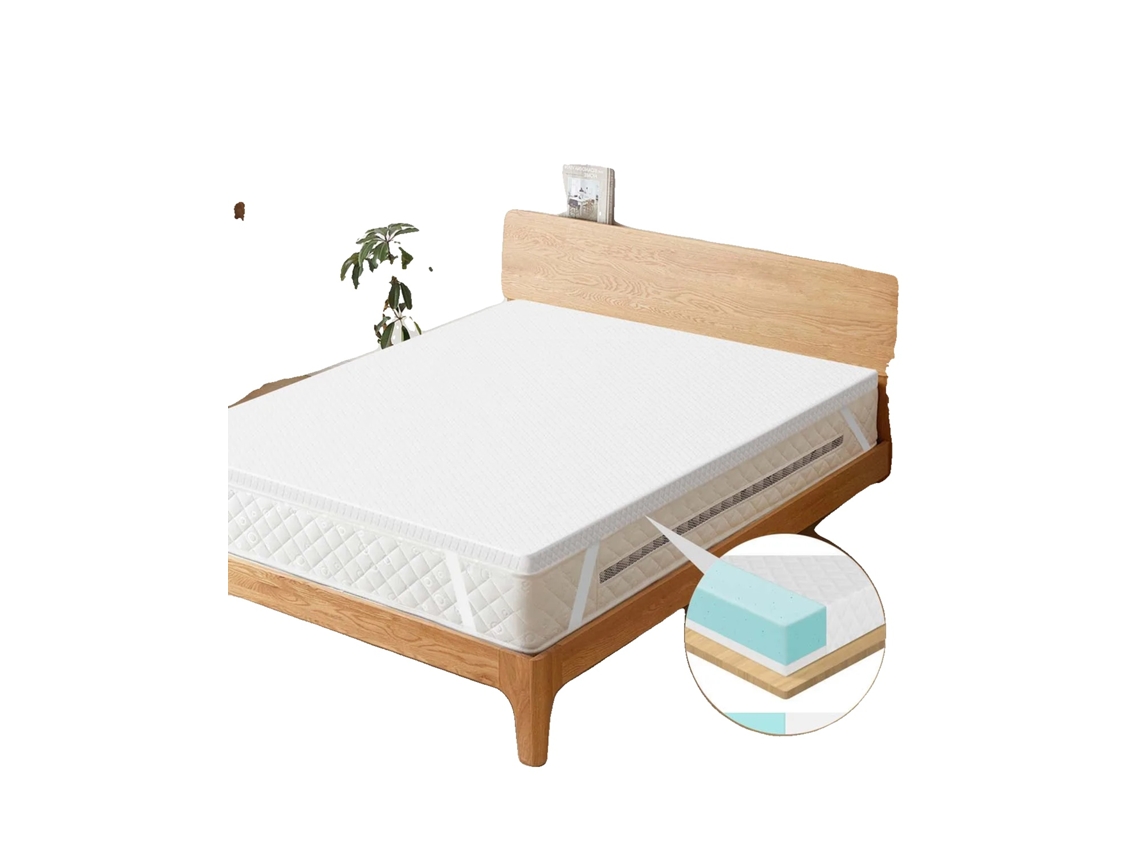 Colchão De Espuma, 7 Cm De Espessura, Capa Removível, Branco, 160x200cm