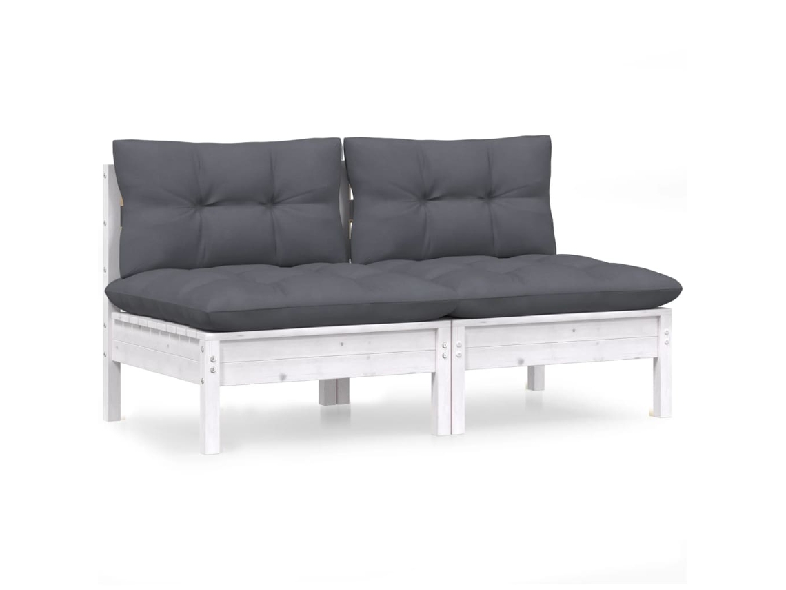 2-seater Garden Sofa, 2-seater Garden Sofas Vidaxl Branco Madeira De Pinho (n/a)