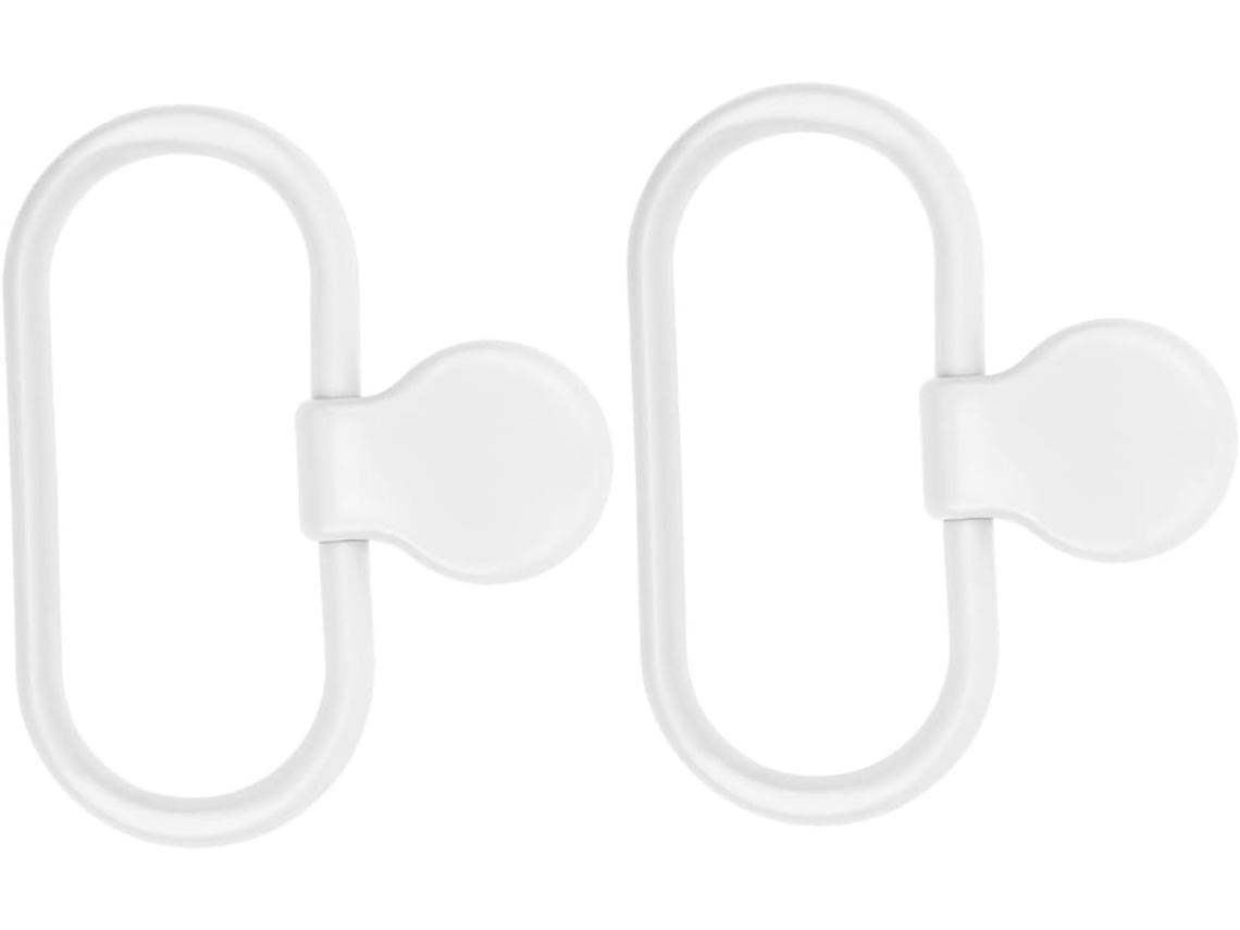 Conjunto De 2 Suportes Parede Para Toalhas Em Plástico Branco, Ideais