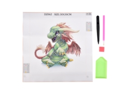 Pintura de Diamante 5D Faça Você Mesmo (Estilo Dinossauro e Decoração para Casa)