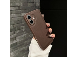 Capa Para Iphone 17 Air Marrom Escuro, Modelo Simples.
