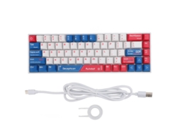 Teclado Mecânico Sem Fio Rgb Com Chave Vermelha Key Red 68