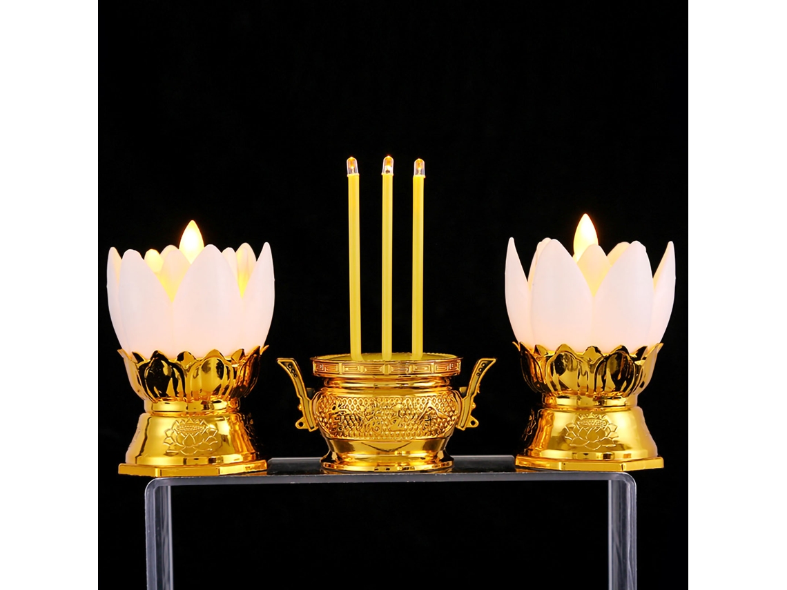 Candelabro de Lótus Led Branco com Design Moderno e Iluminação Económica