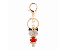 Portachaves Strass Cristal 3d Charm Pingente Bolsa Chave Presente Feminino Minimalista