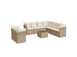 Garden Sofa Set, Garden Sofa Sets Vidaxl Bege Rattan / Vime (n/a)