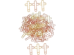 Clipes de papel para uso diário, acessórios bíblicos, clipes em formato de cruz, material escolar, metal, 40 unidades x 4