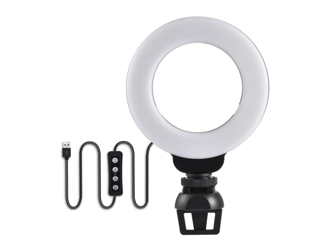 2026dn luz Anel Clip On 4 Polegadas com Ajuste de Cor e Brilho para Zoom e Videoconferências Portátil
