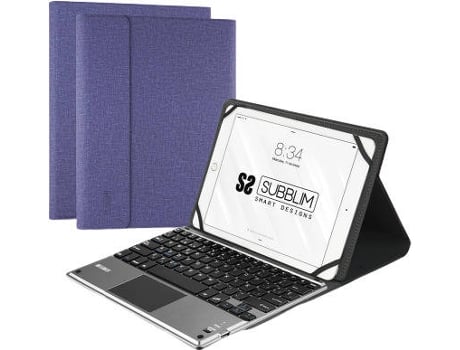 Capa Teclado Universal 10.1  Pro Touchpad Roxo