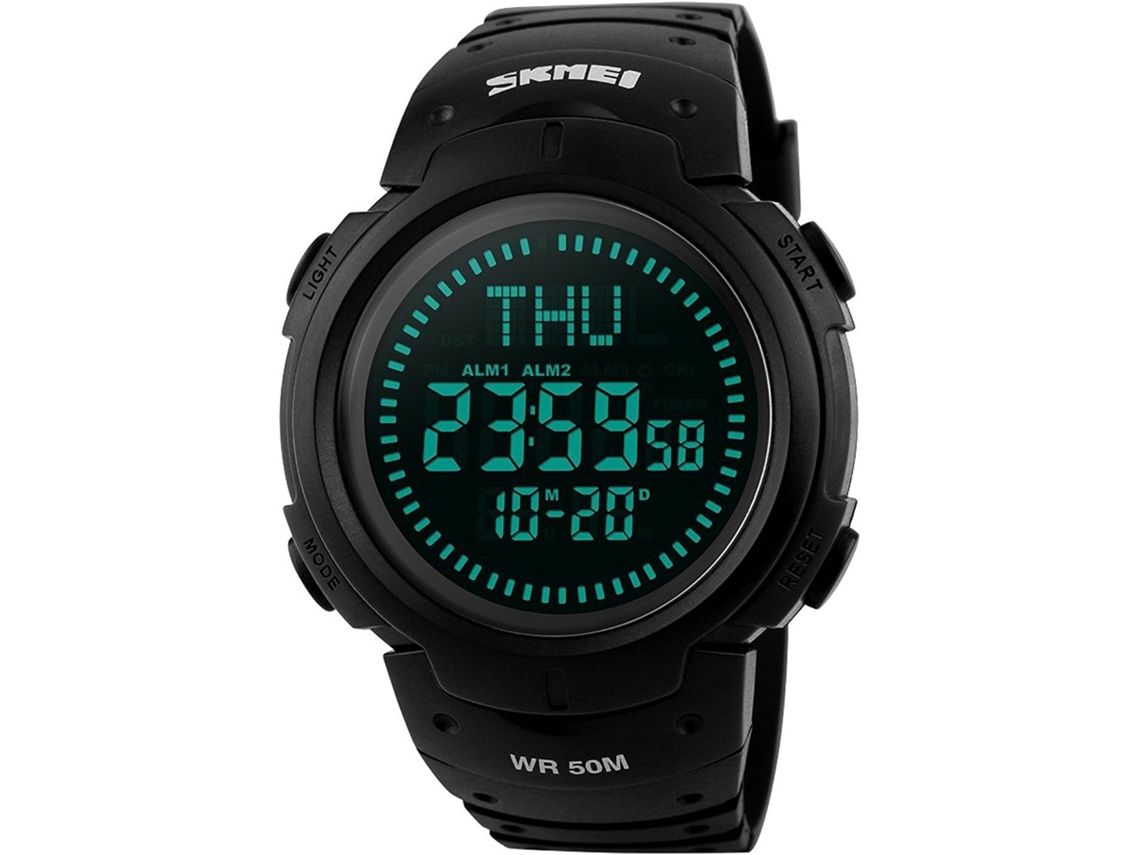 Lurelia Relógio Mecânico Masculino, Automático, Visor Digital, Led, Cronógrafo, Cronómetro, Alarme, Data/calendário, 12/24h, Resistente À Água 50m