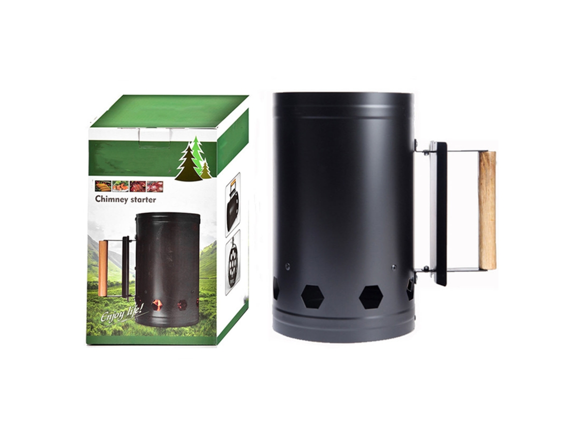 Iniciador de Chaminé Inox Resistente Ao Calor para Churrasco