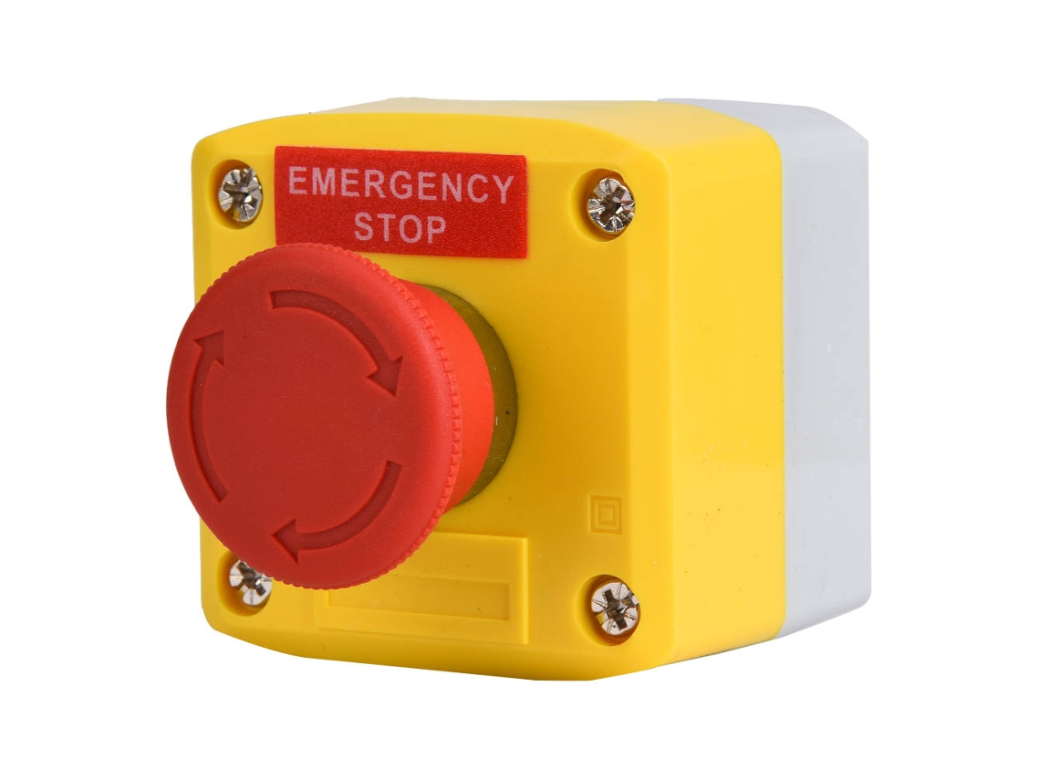 Botão de Parada de Emergência Vermelho Ip65
