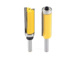 Fresa de acabamento rente de 8 mm, lâminas longas de metal duro, para madeira maciça, MDF, compensado, tupia manual de mesa.