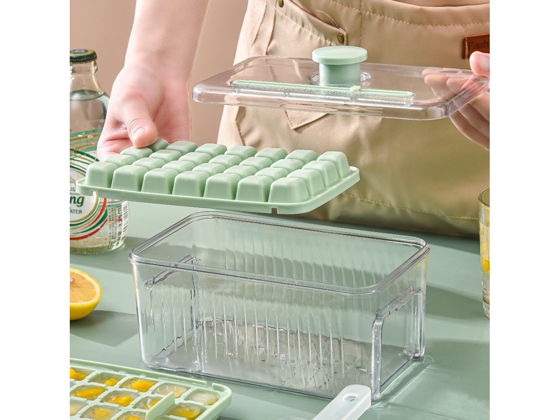 Forma De Silicone Verde Para Caixa Gelo Geladeira/freezer Doméstica, 19 X 11, 5 X 10, 5 Cm