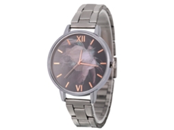 Reloj Analógico Unisex De Negocio Con Correa De Acero Pareja Quartz Zhoulianfa (plata)