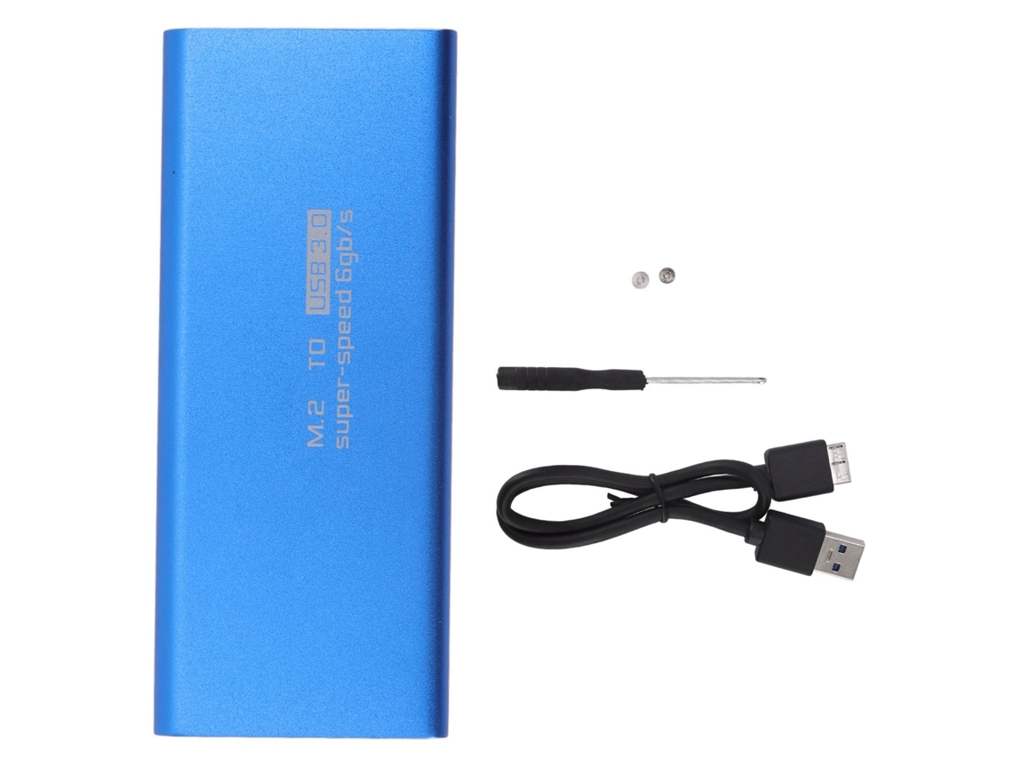 Enclosure Adaptador Case Ssd Ngff M.2 Para Usb3.0 Externo Azul 6gbps
