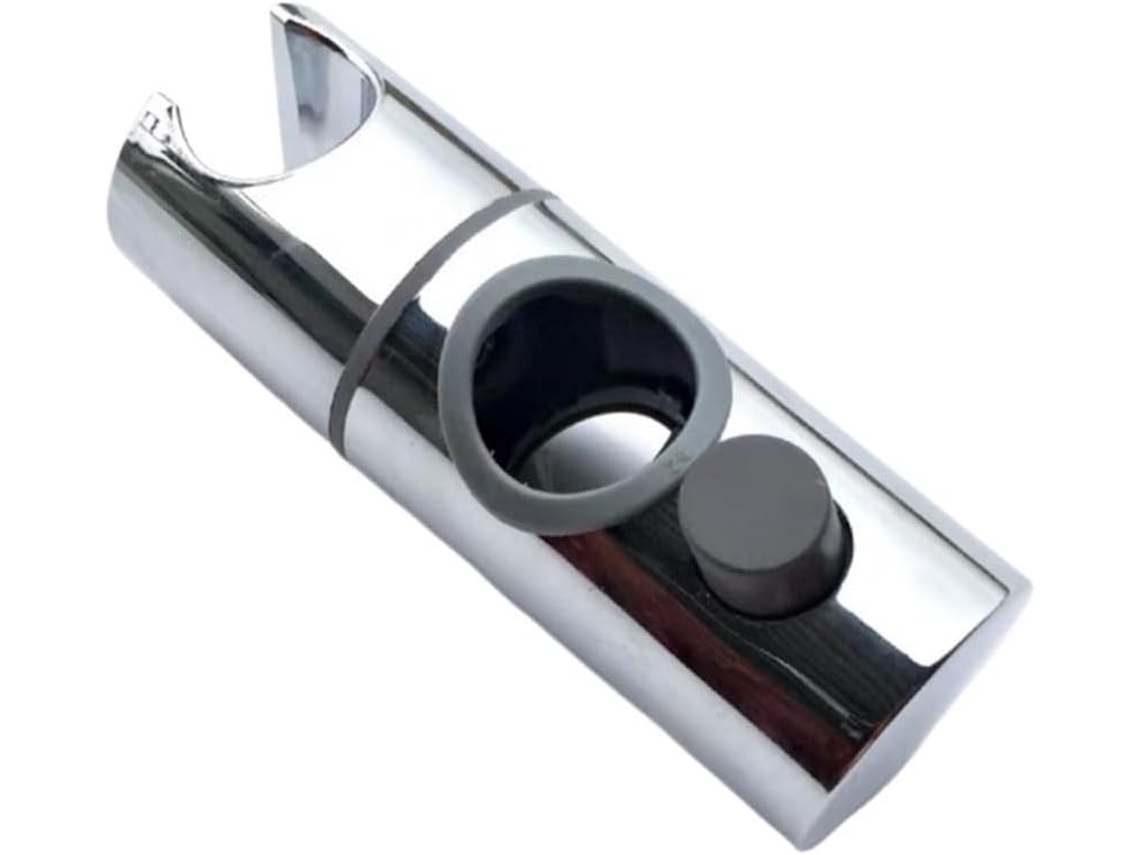 Suporte Para Chuveiro Preto Prateado, Tipo De Encaixe Central, Com Base Ajustável E Assento Elevável Para Tubos De 24mm
