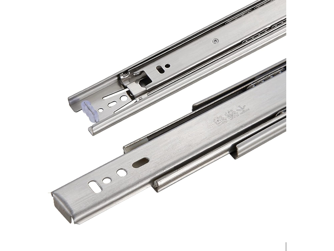 Corrediças Para Gavetas De Armário, 1par, Em Aço Inoxidável, Com Extensão Total, Instalação Lateral, Silenciosas 300mm