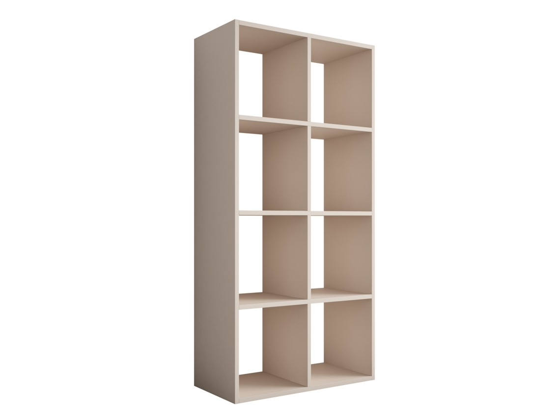 Estante Com 8 Compartimentos – Cor: Caxemira – 147 × 74 × 30 Cm, Vertical Ou Horizontal 3E 3XE LIVING.COM