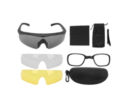 Óculos de Proteção UV para Atividades ao Ar Livre, Militar, Motociclismo e Ciclismo, Windproof, Preto | S/MARCA