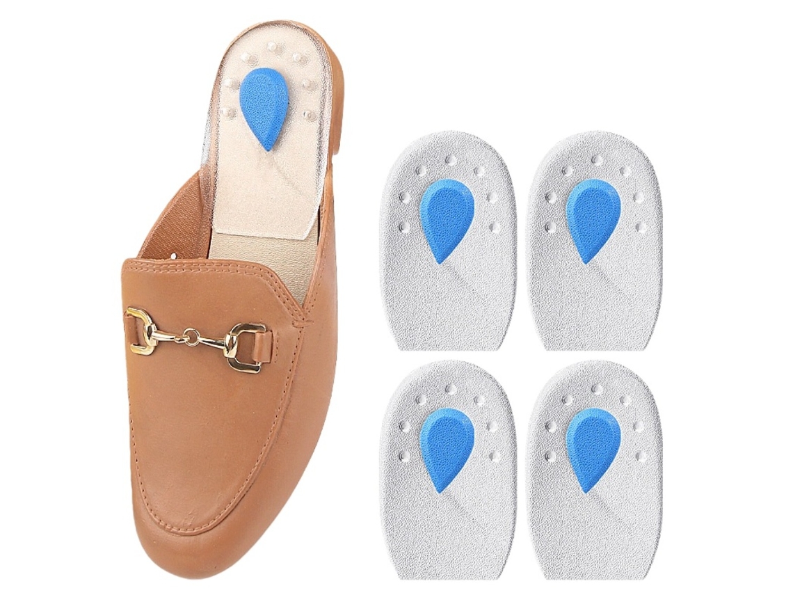 Conjunto de Almofadas de Gel para Calcanhar com Núcleo Removível INF Azul (2 Pares)