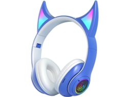 Fones De Ouvido Supra Auriculares Com Luzes Coloridas E Pulsantes Em Formato Orelhas Gato Mágicas