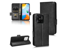 Capa De Couro Com Triângulo Simétrico Para Xiaomi Redmi 10c