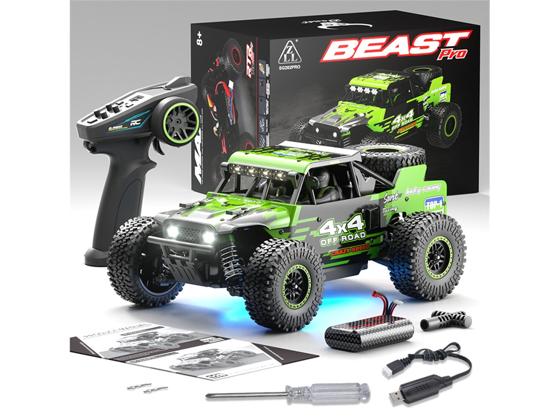 Carro Rc Zll Sg202 Pro/max Rtr 1/20 2.4g 4wd 40/55km/h Escovado/brushless Led Off road Escalada Proporcional Brinquedo MDUG