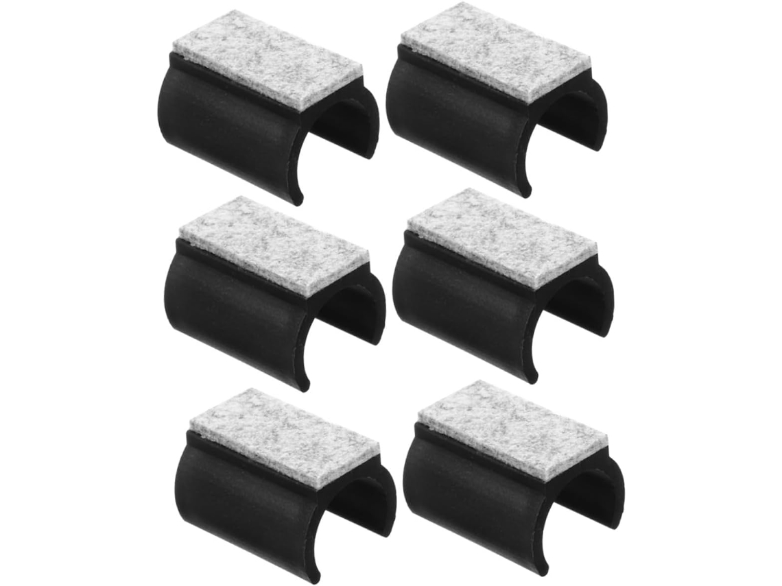 Villcase Conjunto De 6-protetores Pés Cadeira Moldados, Em Feltro E Plástico, Para Redução De Ruído E Proteção Do Piso