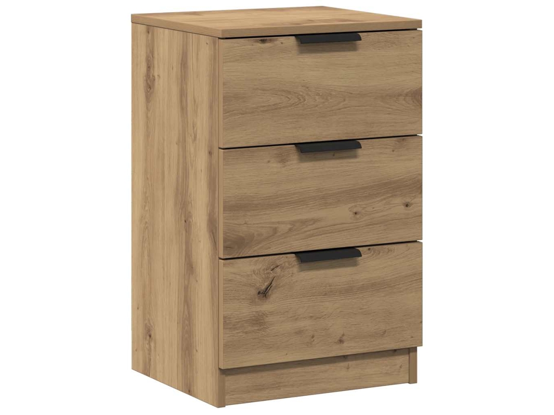 Bedside Cabinet, Bedside Cabinets Vidaxl Marrom Madeira Processada (n/a)