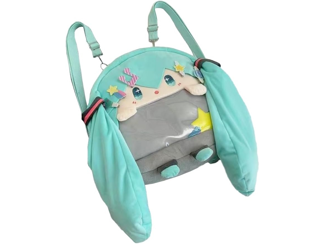 Mochila De Pelúcia Zhongkaihua Miku, Estilo Anime, Fofa E Espaçosa, 31 X Cm, Ideal Para Cosplay,