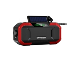 Rádio de emergência AQUAFORGE com energia solar, manivela, bateria 10000mah, alerta meteorológico, lanterna