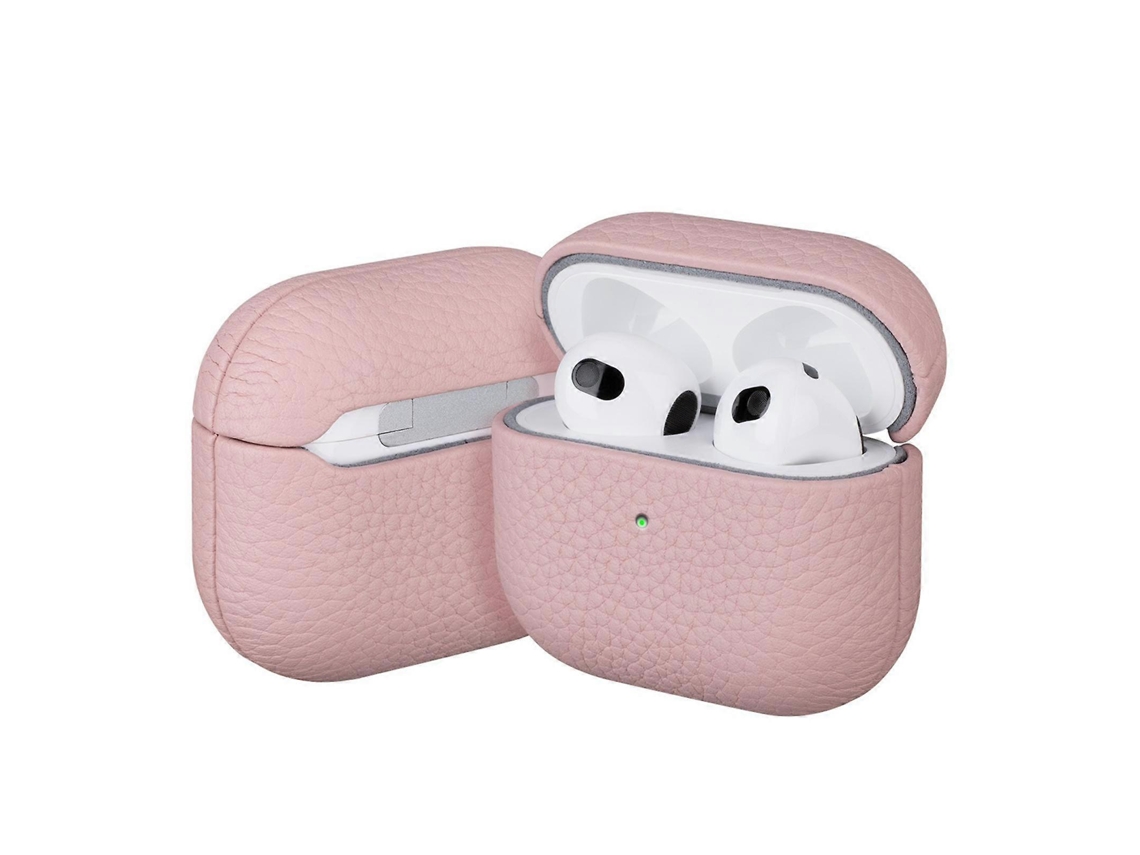 Capa Protetora Para Fones De Ouvido Airpods Pro Em Couro Granulado Cor Lichia