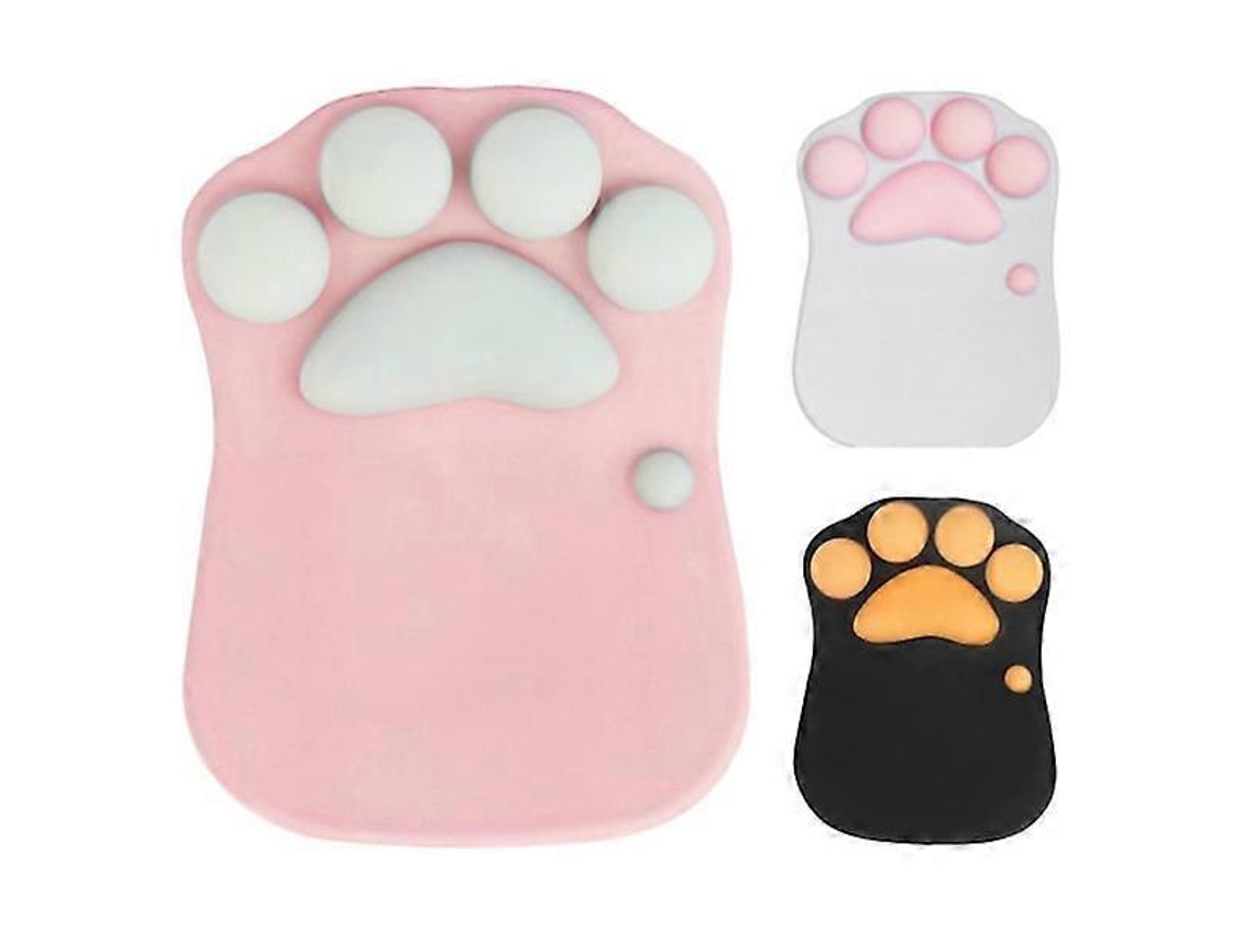Mousepad Com Suporte Para Pulso Em Formato De Gato, Tapete Ergonômico Portátil Olysi Shop (rosa)