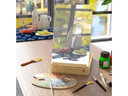 Cavalete De Mesa Ajustável E Dobrável Com Alça E Espaço De Armazenamento Em Madeira Para Pintura E Desenho Ehstmind
