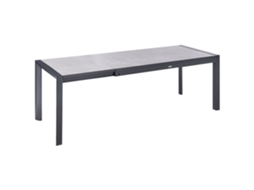 Mesa De Jardín Extensible Beliani Binasco De Laminado Hpl Gris 90x220x75