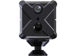 Câmera espiã sem fio Bestvite X9 Mini com WiFi e visão noturna HD 1080P (preta)