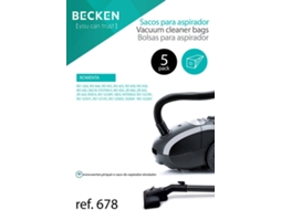 Sacos de Aspirador BECKEN REFª678 (5 unidades)