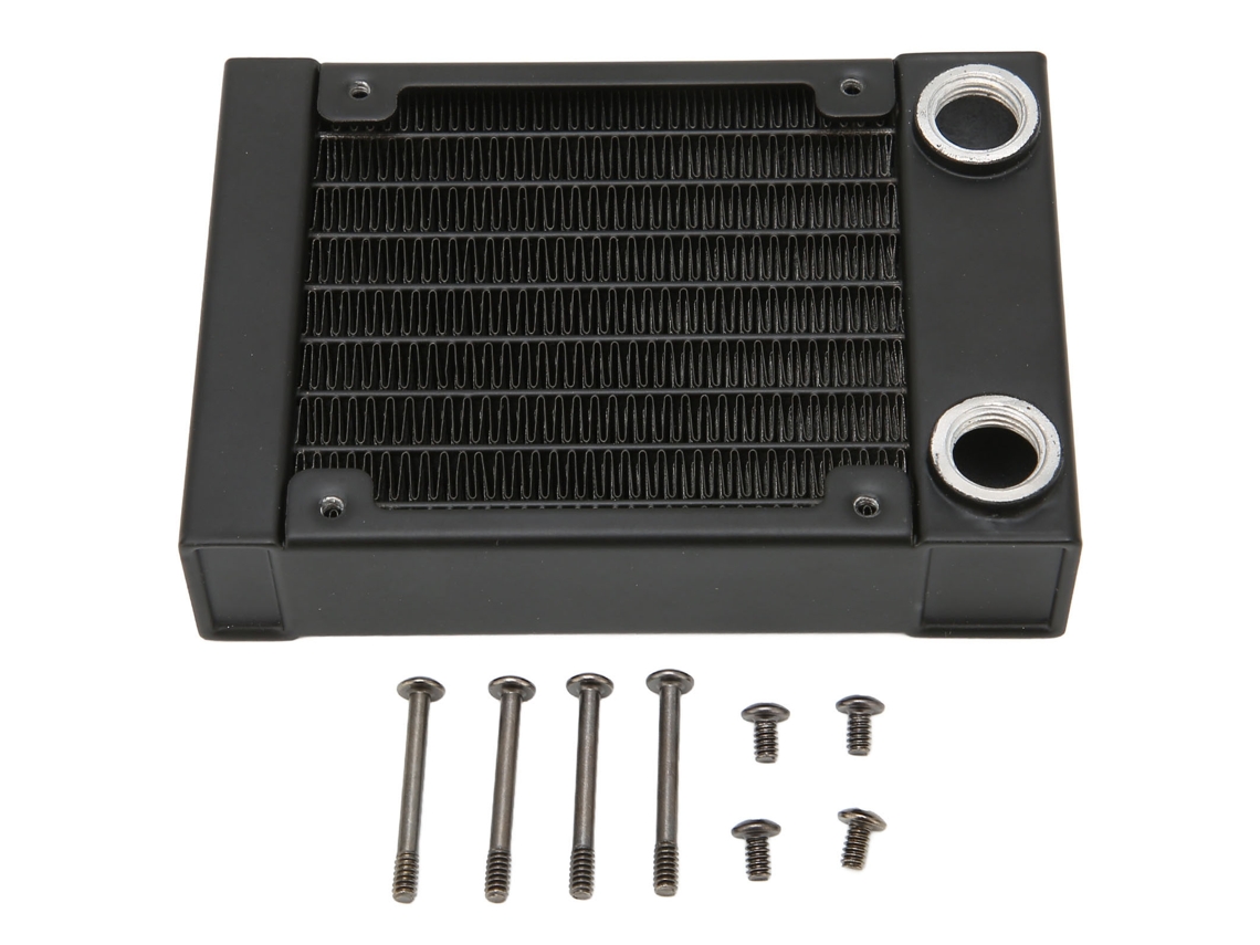 Troca Térmica De Alumínio 8 Tubos G1/4 Rosca 80mm Sistema De Refrigeração Líquida Com Parafusos Para Máquina De Impressão Gravadora