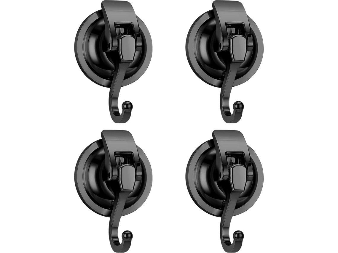 Conjunto de 4 Ganchos Sucção, Ganchos de Sucção a Vácuo Premium para Pendurar, Resistentes com Capacidade Máxima de 15 Kg BRILVIBERA
