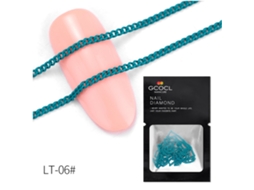 Corrente decorativa profissional para unhas, estilo novo, ideal para manicure, azul escuro.